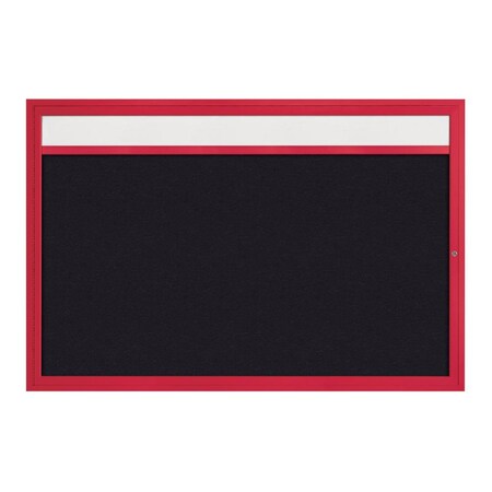 United Visual Products Hinge-less Radius Corkboard, 36"x36", Satin Alum Frame/Cobalt UVEB3636R-SATIN-COBACC